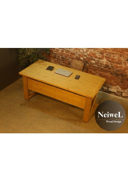 Ares Doğal Ahşap Çalışma ve Ofis MASASI-80 cm -220 cm fırsatları