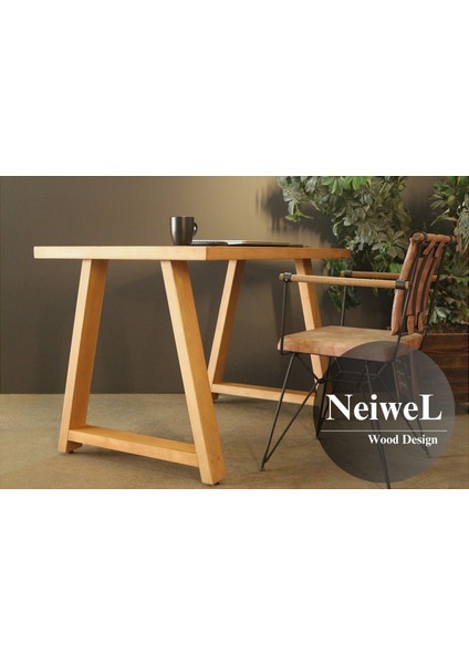 Mies Doğal Ahşap Çalışma ve Ofis MASASI-70 cm -120 cm fırsatları