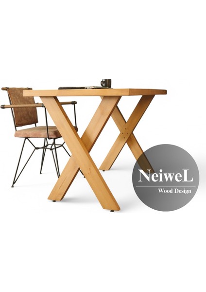 Enax Doğal Ahşap Çalışma ve Ofis MASASI-70 cm -200 cm