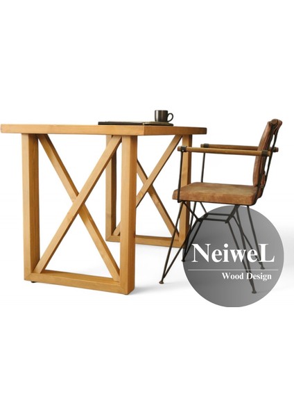 Loel Doğal Ahşap Çalışma ve Ofis MASASI-70 cm -120 cm modelleri