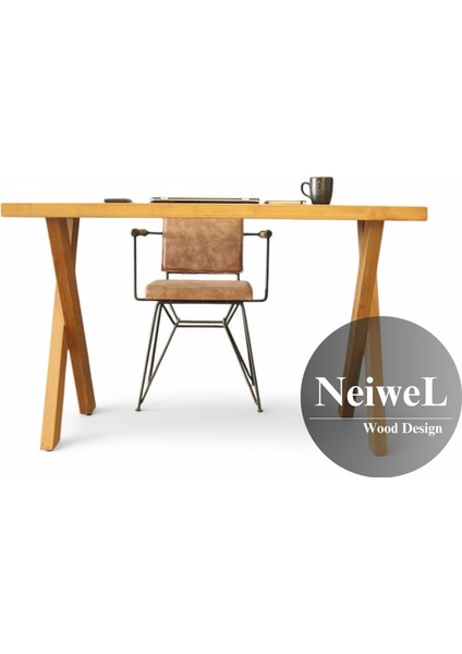 Enax Doğal Ahşap Çalışma ve Ofis MASASI-70 cm -180 cm