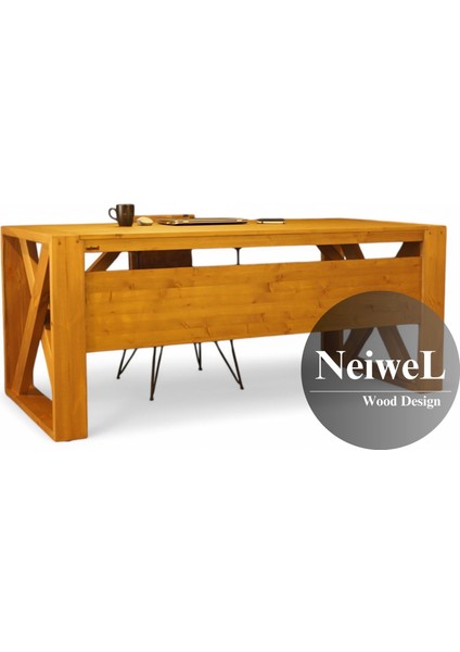 Owen Doğal Ahşap Çalışma ve Ofis MASASI-80 cm -260 cm modelleri