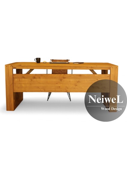 Owen Doğal Ahşap Çalışma ve Ofis MASASI-80 cm -260 cm fırsatları