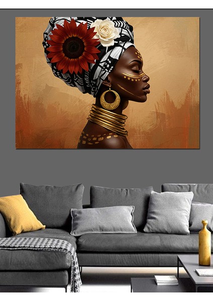 Afrikalı Kadın Portresi Dekoratif Tablo fırsatları