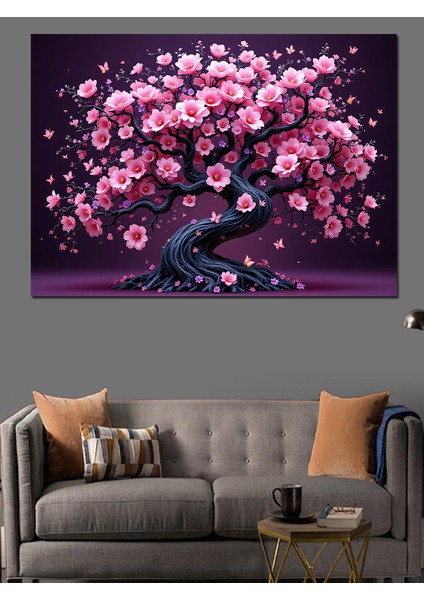 Çiçek Açan Sakura Ağacı Dekoratif Tablo fiyatları