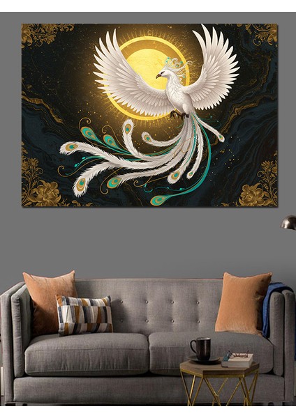 Beyaz Tüyleriyle Barış Güvercini Dekoratif Tablo