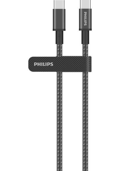 DLC5030C/00 60W Usb-C To Usb-C Şarj Kablosu 1m, Siyah