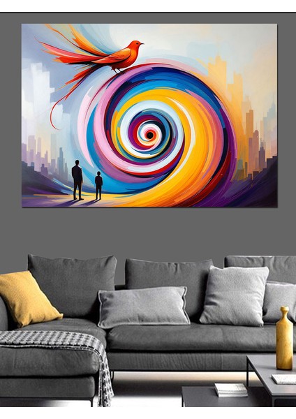 Renkli Döngüsel Sanat Dekoratif Tablo fırsatları