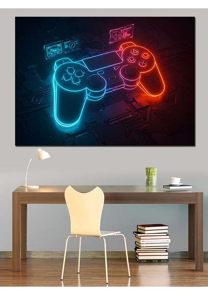 Neon Oyun Konsolu Dekoratif Tablo modelleri