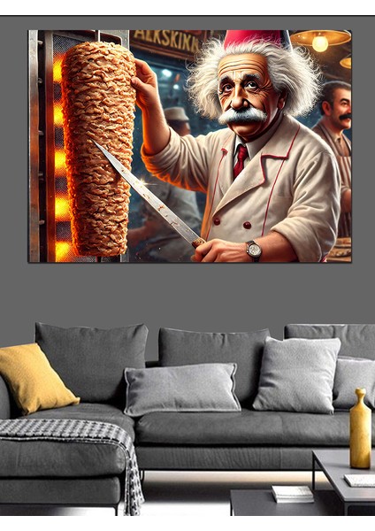 Döner Ustası Einstein Dekoratif Tablo modelleri