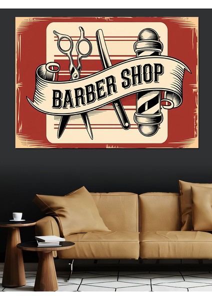 Berber Dükkanı Posteri Dekoratif Tablo fırsatları