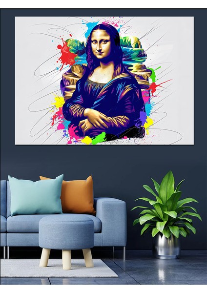 Graffiti Tarzı Mona Lisa Dekoratif Tablo