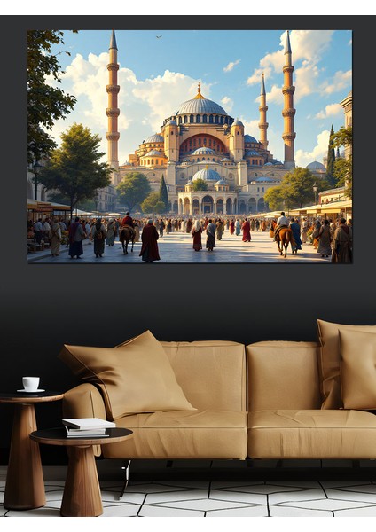 Büyük Camii ve Kalabalık Dekoratif Tablo fırsatları