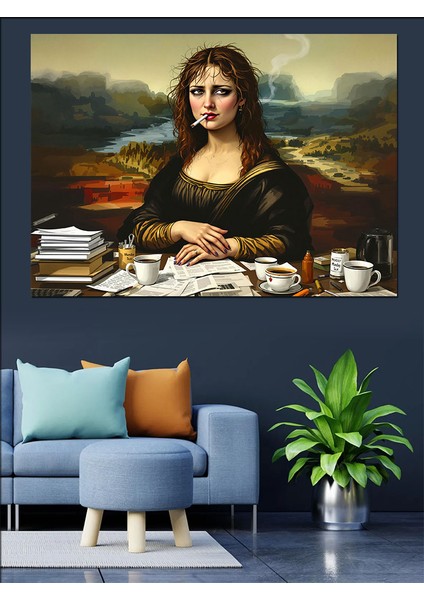 Mona Lisa Masada Dekoratif Tablo fiyatları
