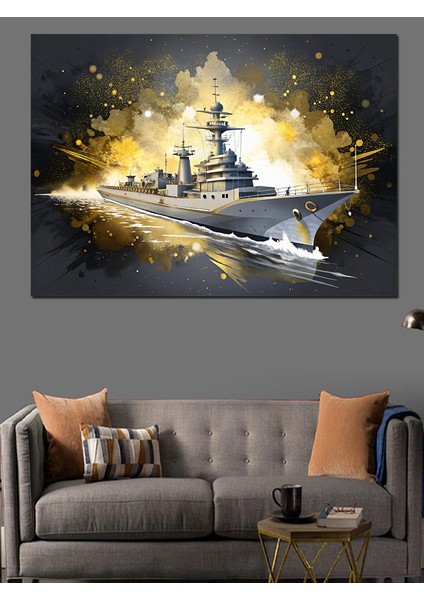 Deniz Savaş Gemisi Dekoratif Tablo modelleri