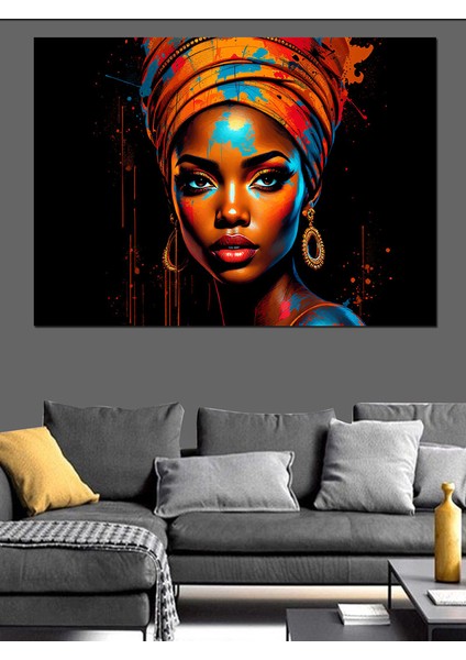 Afrikalı Kadın Portresi Dekoratif Tablo fiyatları