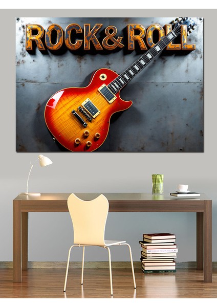 Rock & Roll Gitarı Dekoratif Tablo