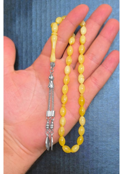 Erkek Beyrut Damla Benzetme Model Sürmeli Toz Kehribar Tesbih BT020