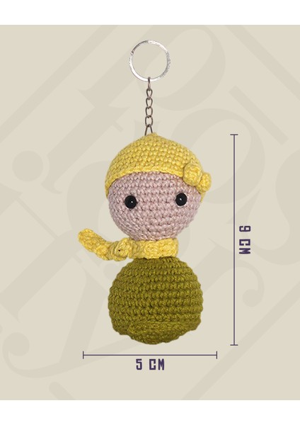 Küçük Prens Büst Amigurumi Anahtarlık 9 cm - El Yapımı Sanatsal Örgü Çanta Aksesuarı fırsatları