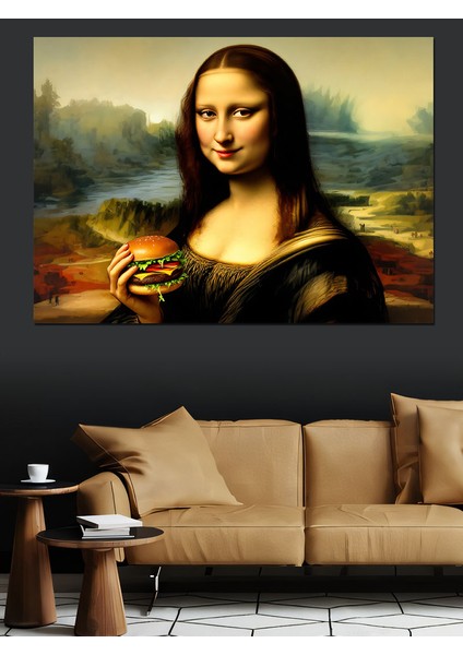 Hamburger ve Mona Lisa Dekoratif Tablo fırsatları