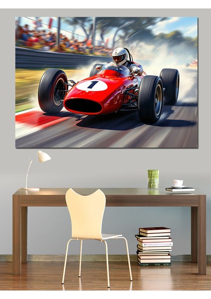 Kırmızı Formula 1 Aracı Dekoratif Tablo