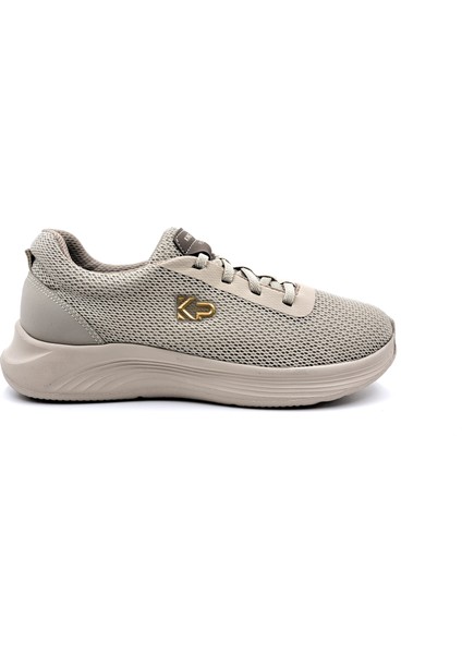 K5174 Memory Foam Lastikli Kadın Yürüyüş Günlük Bej Spor Ayakkabı
