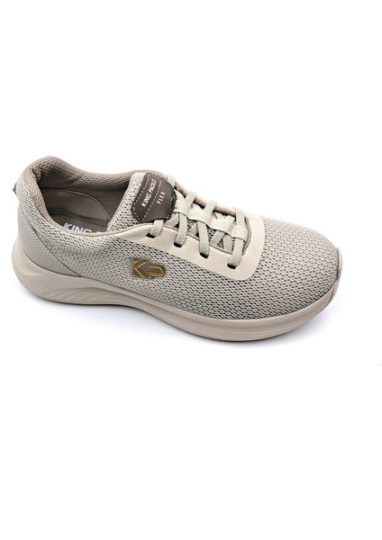 K5174 Memory Foam Lastikli Kadın Yürüyüş Günlük Bej Spor Ayakkabı