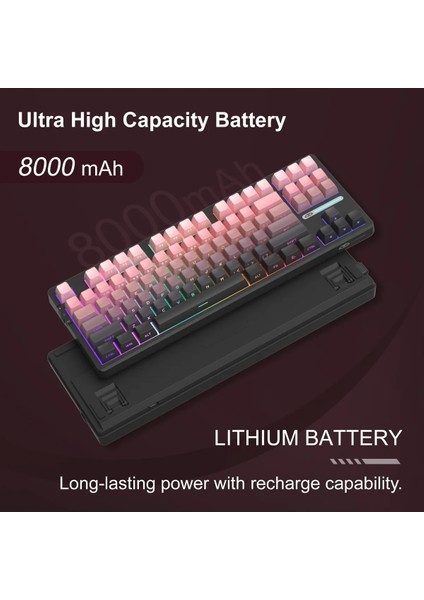 LIGHT87 Hot-Swappable Kablosuz Win/mac Uyumlu Custom Klavye Hall Effect