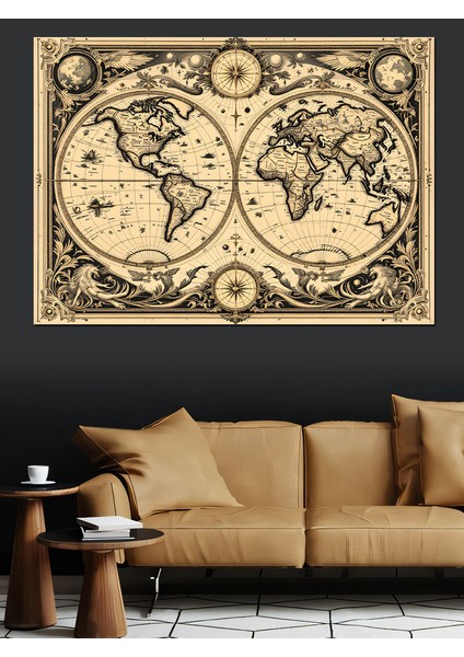 Eski Dünya Haritası Dekoratif Tablo fırsatları