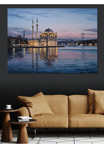 Gece Camii Manzarası Dekoratif Tablo