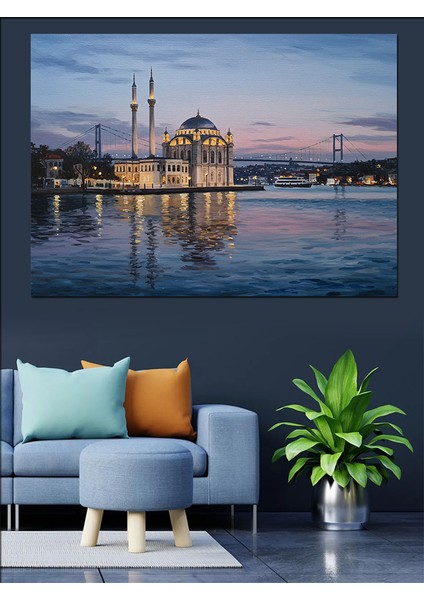 Gece Camii Manzarası Dekoratif Tablo fiyatları
