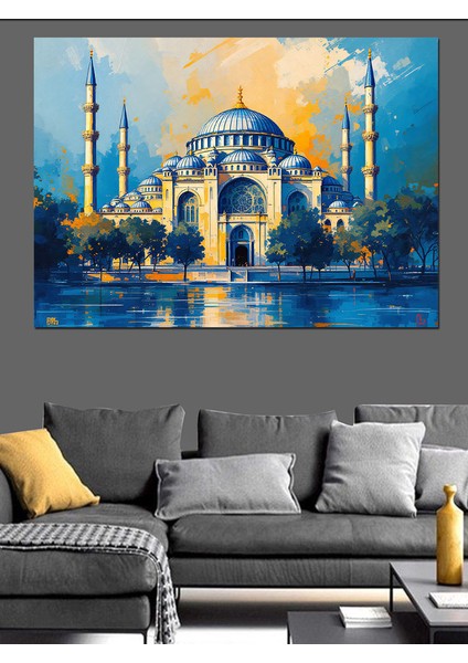 Mavi Camii ve Gökyüzü Dekoratif Tablo fiyatları