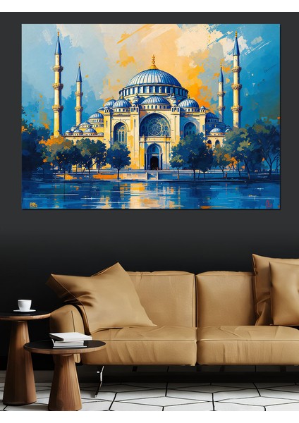 Mavi Camii ve Gökyüzü Dekoratif Tablo modelleri