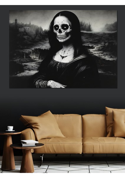 Iskelet Mona Lisa Dekoratif Tablo