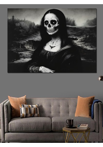 Iskelet Mona Lisa Dekoratif Tablo modelleri