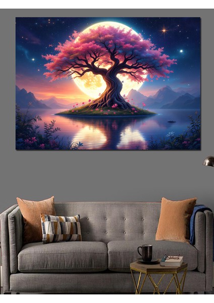Büyülü Renkli Ağaç Dekoratif Tablo fiyatları