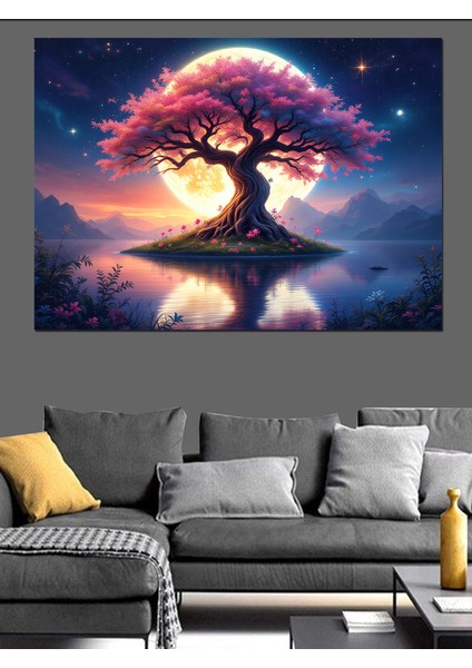 Büyülü Renkli Ağaç Dekoratif Tablo fırsatları