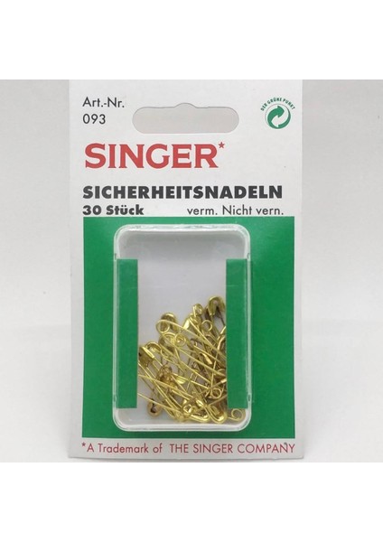 Altın Sarısı Küçük Çengelli Iğne 30' Lu 093