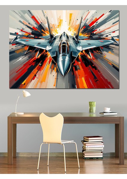 Süpersonik Jet Uçağı Dekoratif Tablo