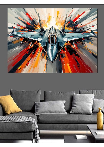Süpersonik Jet Uçağı Dekoratif Tablo fiyatları