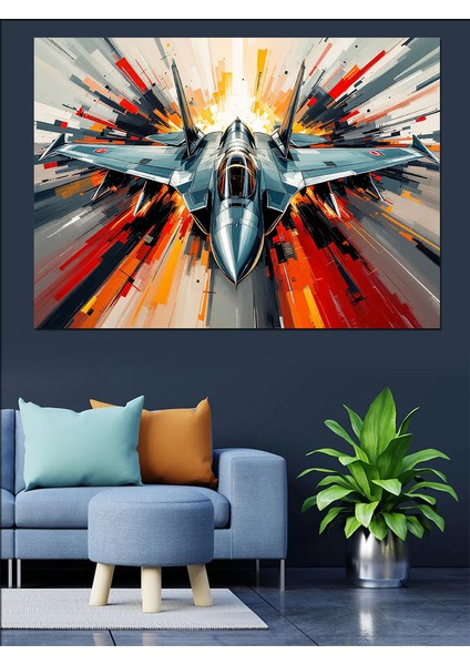 Süpersonik Jet Uçağı Dekoratif Tablo fırsatları