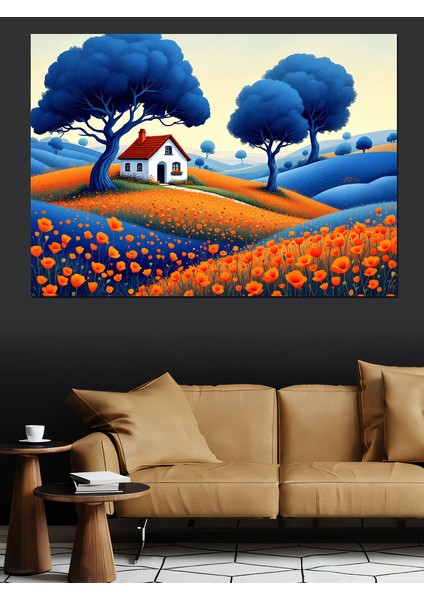 Soyut Çiftlik Evi Dekoratif Tablo