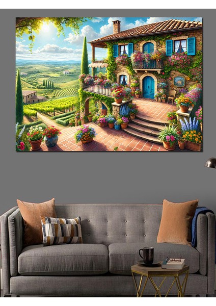 Toskana Tarzı Taş Ev Dekoratif Tablo fırsatları