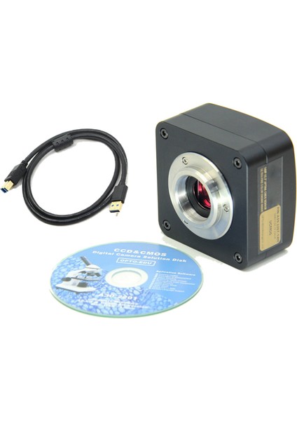 Opto-Edu Dijital Mikroskop Trinoküler Stereo Zum 8mp USB Kamera LED Halka Ile