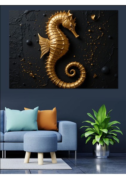 Altın Renkli Denizatı Dekoratif Tablo fiyatları