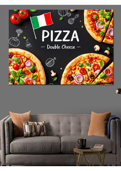 Lezzetli Pizza Reklamı Dekoratif Tablo