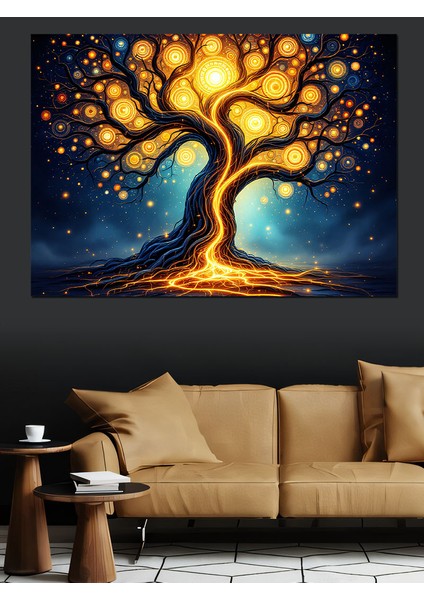 Büyülü Altın Ağaç Dekoratif Tablo modelleri