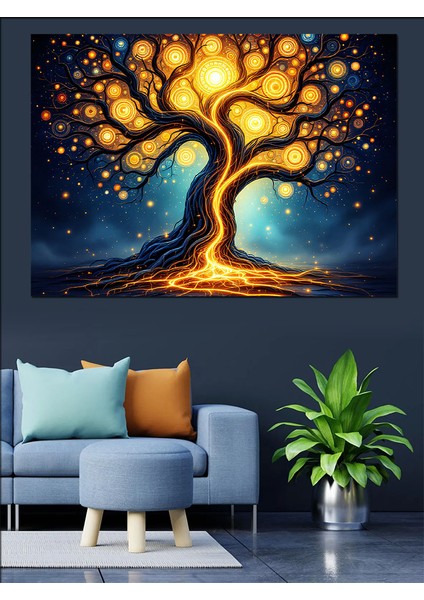 Büyülü Altın Ağaç Dekoratif Tablo fırsatları