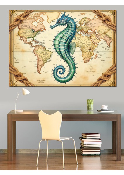 Eski Harita ve Denizatı Dekoratif Tablo