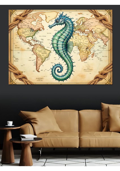 Eski Harita ve Denizatı Dekoratif Tablo modelleri